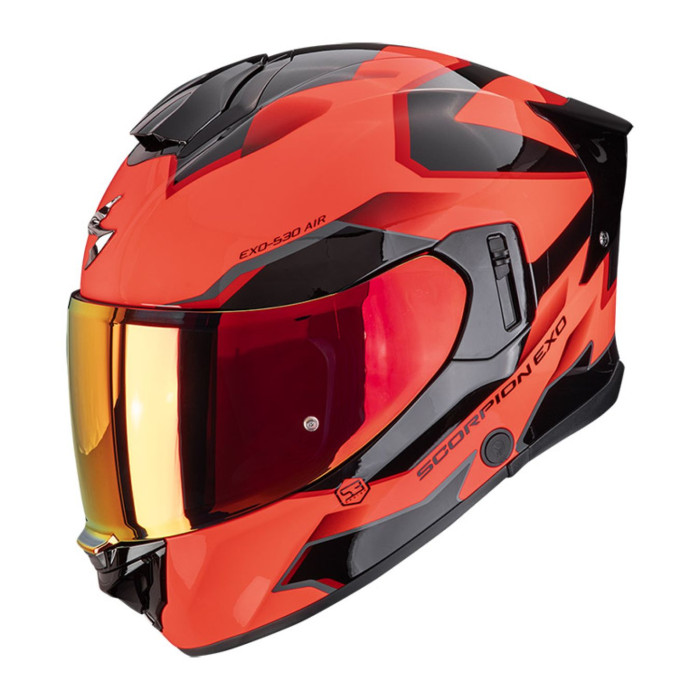 Casco Integrale Scorpion Exo-530 Air Clip Rosso Nero