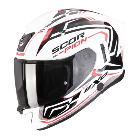 Casco Integrale Scorpion Exo-530 Air Slope Bianco Nero Rosso