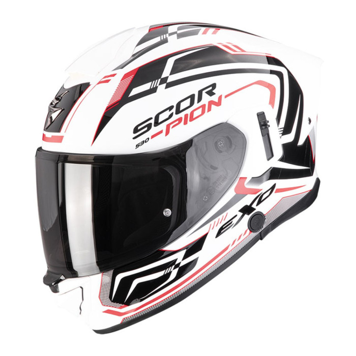 Casco Integrale Scorpion Exo-530 Air Slope Bianco Nero Rosso