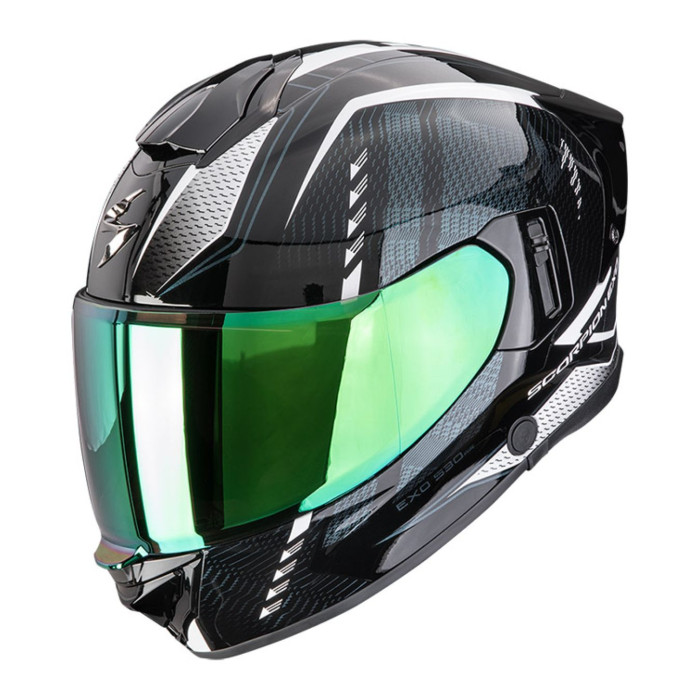 Casco Integrale Scorpion Exo-530 Air Theras Nero Cangiante Bianc