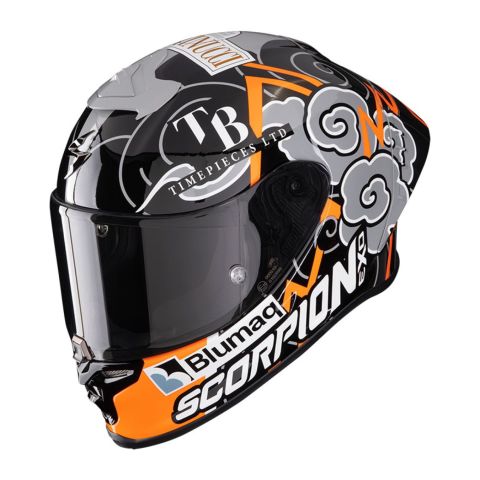 Casco Integrale Scorpion Exo-r1 Evo Air Fim Racing 1 Replica Nero Arancio