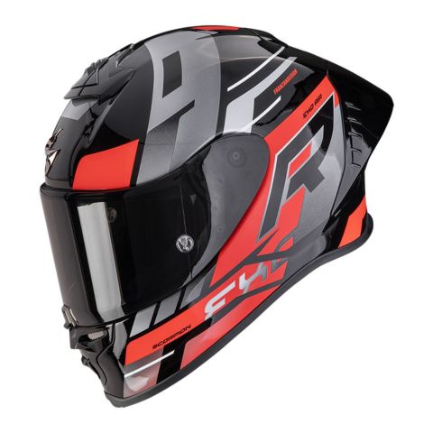 Casco Integrale Scorpion Exo-r1 Evo II Air Adrenaline Nero Rosso Argento