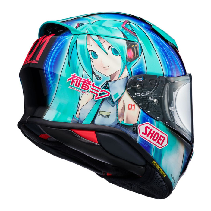 Casco Integrale ShoeiNxr2 Hatsune Miku TC4 Azzurro