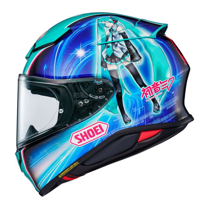 Casco Integrale ShoeiNxr2 Hatsune Miku TC4 Azzurro