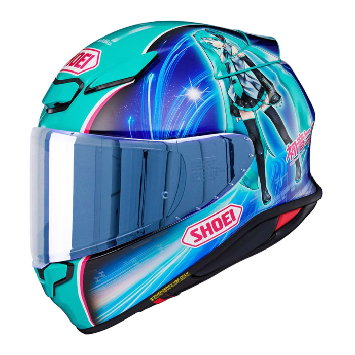 Casco Integrale ShoeiNxr2 Hatsune Miku TC4 Azzurro