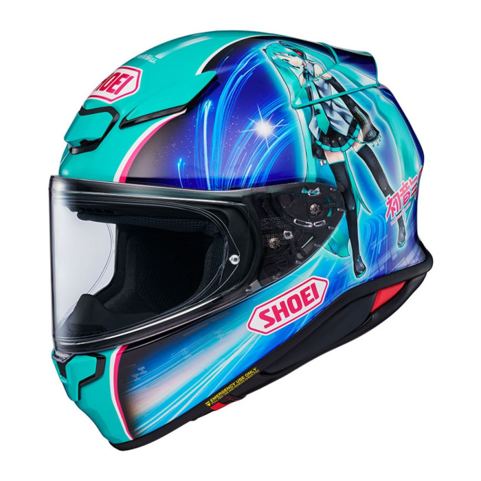 Casco Integrale ShoeiNxr2 Hatsune Miku TC4 Azzurro