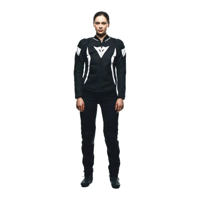 Giacca Moto In Tessuto Donna Dainese Avro 5 Tex Black/white/black