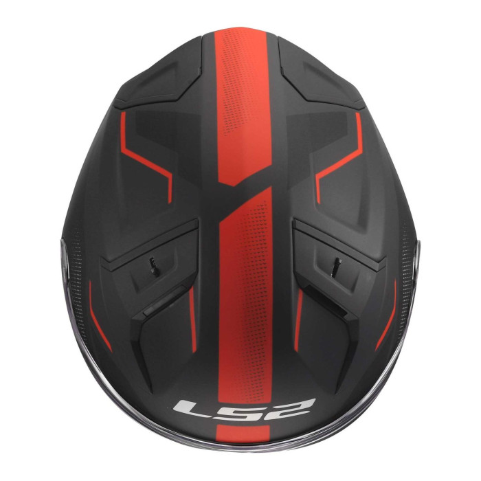 Casco Jet Ls2 Of603 Infinity II Veyron 06 Black Grey Red
