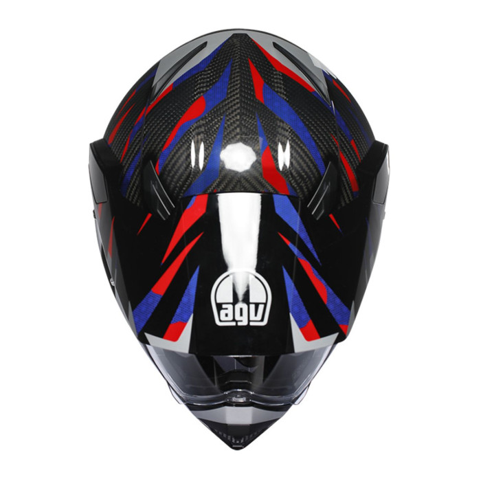 Casco Agv Ax9 E2206 Steppa Carbon/red/blue