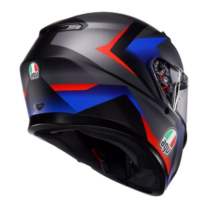 Casco Agv K3 E2206 Striga Matt Black/blue/red