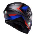 Casco Agv K3 E2206 Striga Matt Black/blue/red