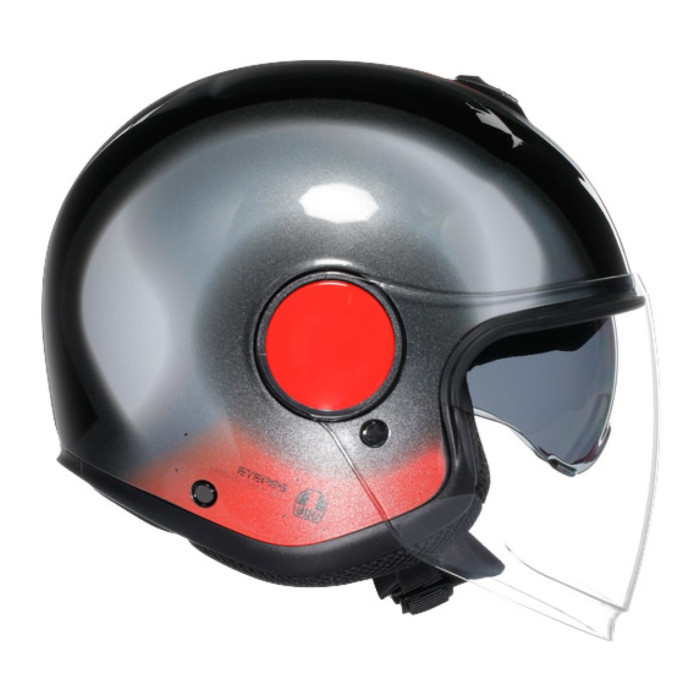 Casco Agv Eteres E2206 Levanto Black/silver/red