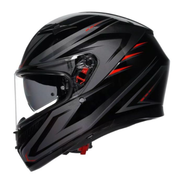 Casco Integrale Agv K3 E2206 Mplk Syth Black/red