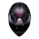 Casco Integrale Agv K3 E2206 Mplk Syth Matt Black/pink
