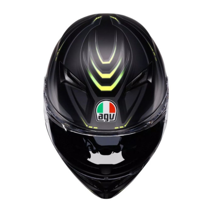 Casco Integrale Agv K3 E2206 Mplk Syth Matt Black/yellow Fl