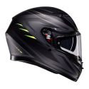 Casco Integrale Agv K3 E2206 Mplk Syth Matt Black/yellow Fl