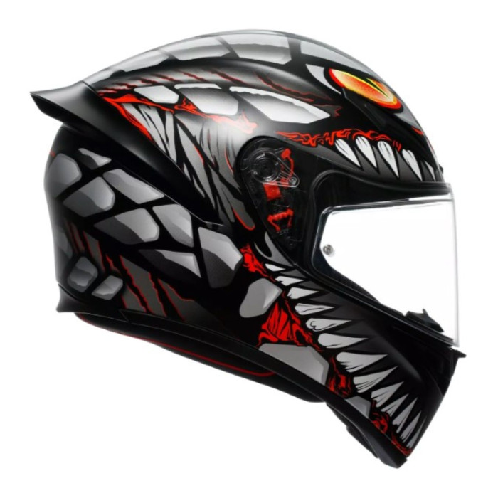 Casco Integrale Agv K1 S E2206 Graphic Lyzard Matt Black/gr