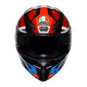 Casco Integrale Agv K1 S E2206 Graphic Fastlap Black/red/bl