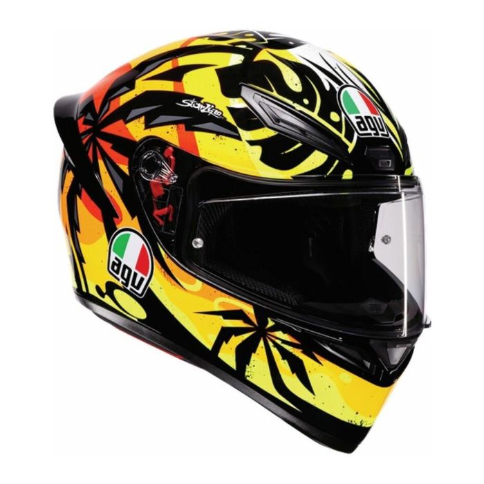 Casco Integrale Agv K1 S E2206 Graphic Tropicrush Black/ora