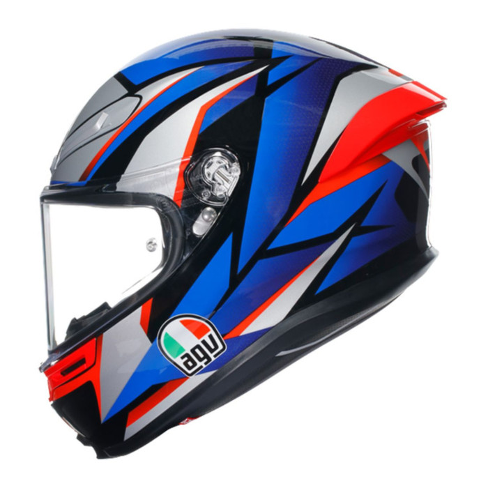 Casco Integrale Agv K6 S E2206 Mplk Graphic Slashcut Black/blue/