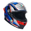 Casco Integrale Agv K6 S E2206 Mplk Graphic Slashcut Black/blue/