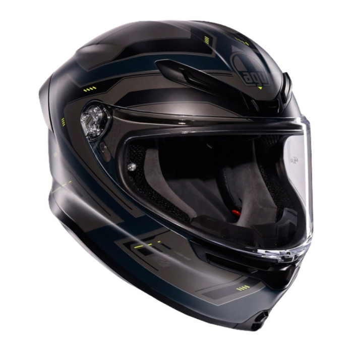Casco Integrale Agv K6 S E2206 Mplk Graphic Enhance Matt Grey/ye