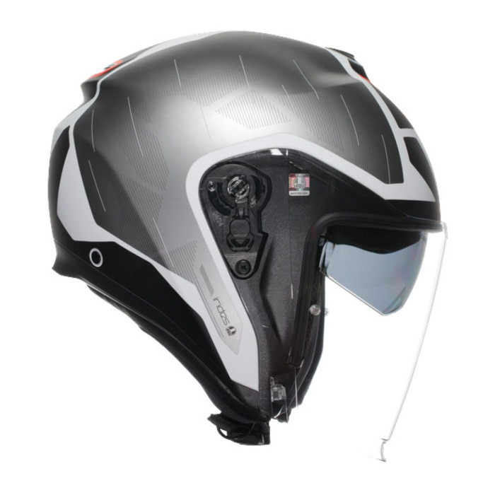 Casco Agv Irides E2206 Trieste Matt Black/white/red