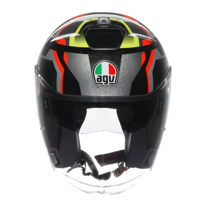 Casco Agv IridesE2206 Zurigo Black/red/yellow Flu