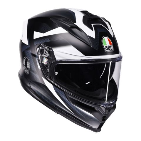 Casco Integrale Agv K7 In Fibra E2206 Glimpse Matt Black/white