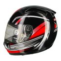 Casco Integrale In Fibra Fm Trad Rosso Fantasia