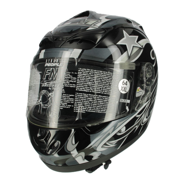 Casco Integrale Fm W10 Nero Fantasia