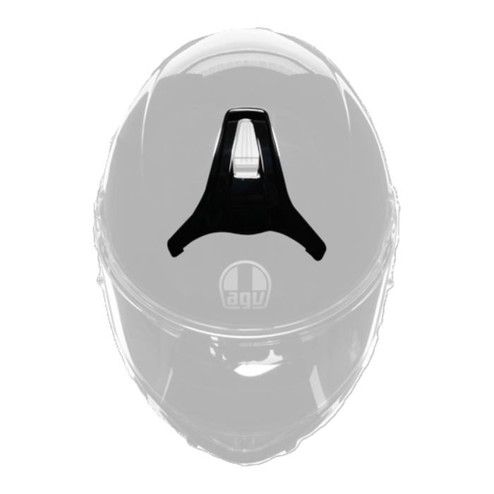Agv Front Vent Cover Painted Tourmodular Matt Metallic Black