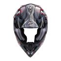 Casco Off Road Scorpion Vx-16 Evo Air Rok Nero Grigio Rosso