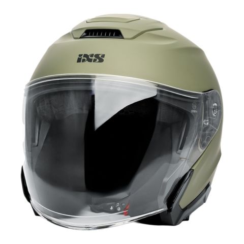 Casco Jet Ixs Rapid J 1.0 Mono Verde Opaco
