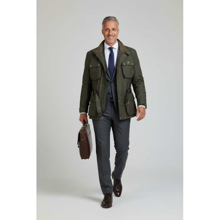 Veste Ixs tartan vert olive