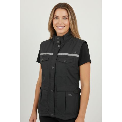 Women's Summer Vest Worn Out Ixs Dalia Black