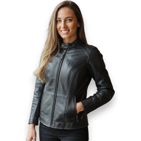 Women's Leather Jacket Jofama Flame Black