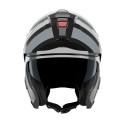 Casco Nolan N90-3 06 Roboto Nero Argento Bianco