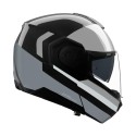 Casco Nolan N90-3 06 Roboto Nero Argento Bianco