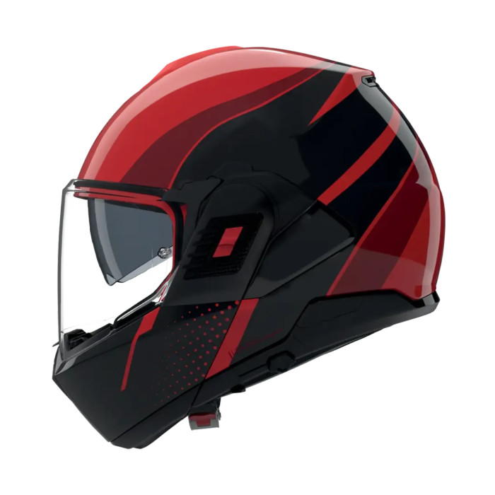 Casco Nolan N120-1 Fluente Rosso Nero Rosso