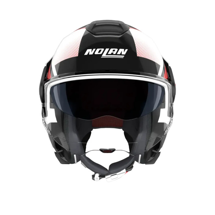 Casco Nolan N120-1 Ciclone Bianco Nero Rosso
