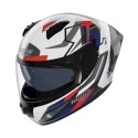 Casco Nolan N60-6 Sport Corsa Bianco Blu Rosso