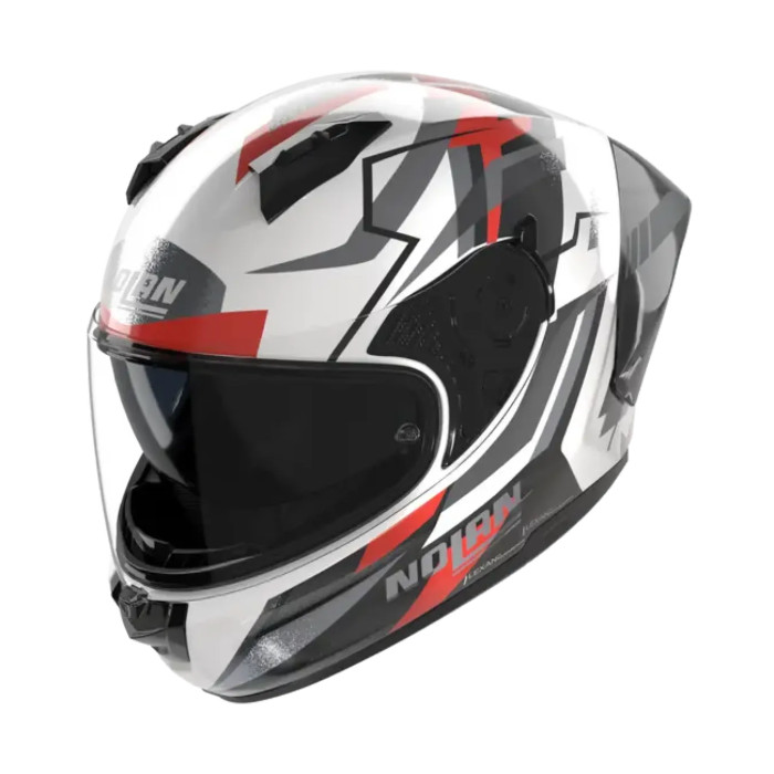 Casco Nolan N60-6 Sport Corsa Bianco Nero Rosso