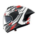 Casco Nolan N60-6 Sport Corsa Bianco Nero Rosso