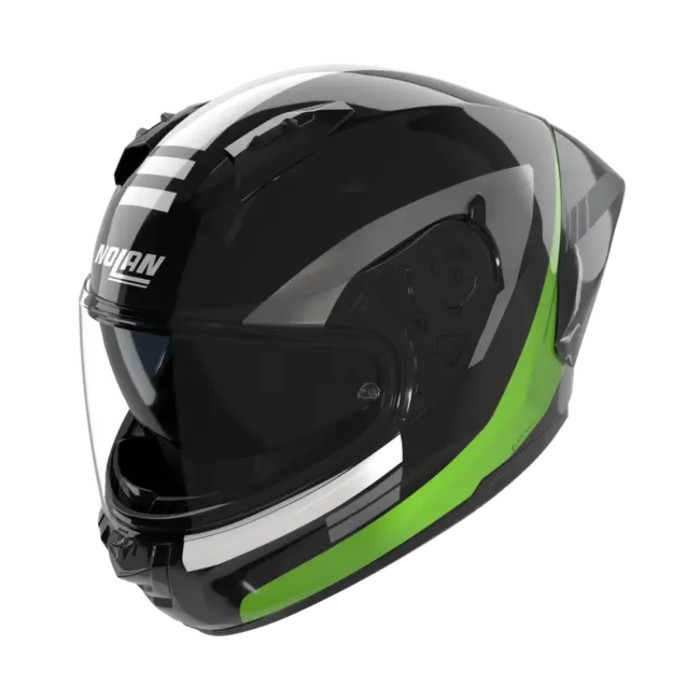Casco Nolan N60-6 Sport Contrasto Nero Verde Fluo