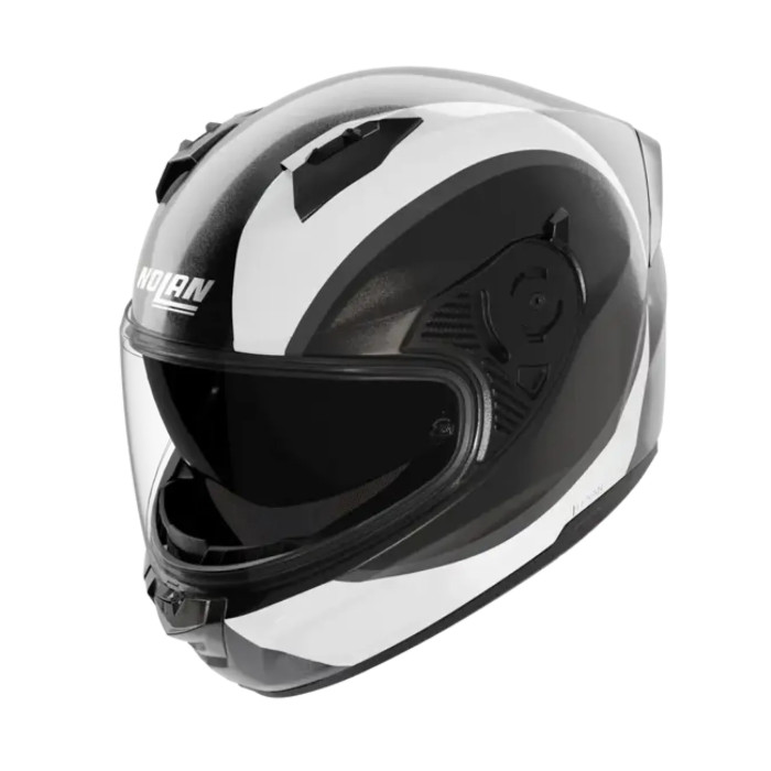 Casco Nolan N60-6 Bifase Nero Bianco Grigio