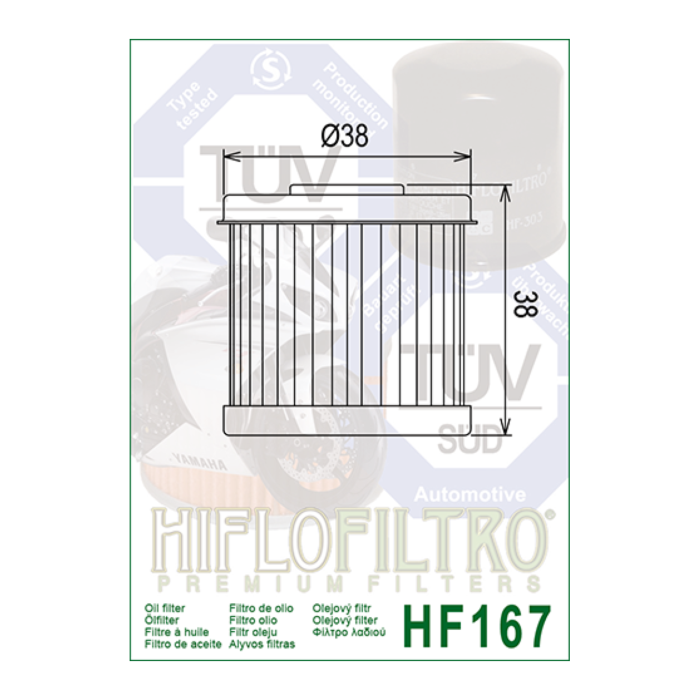 Filtro Olio Hiflo Hf167 Lml Star 4t 125/ 150 09-11 - Daelim Vs/vt