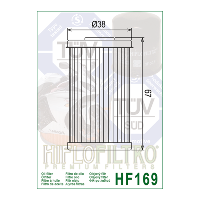 Filtro Olio Hiflo Hf169 Daelim Vj125/vl125