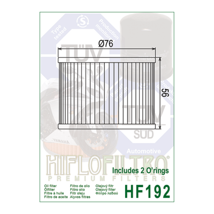 Filtro Olio Hiflo Hf192 Triumph Tiger 900 91-01- Speed Triple 900
