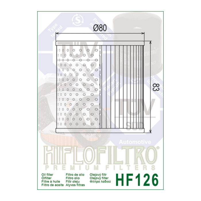 Filtro Olio Hiflo Hf126 Kawa Kz 1000 77-81 B1-b4